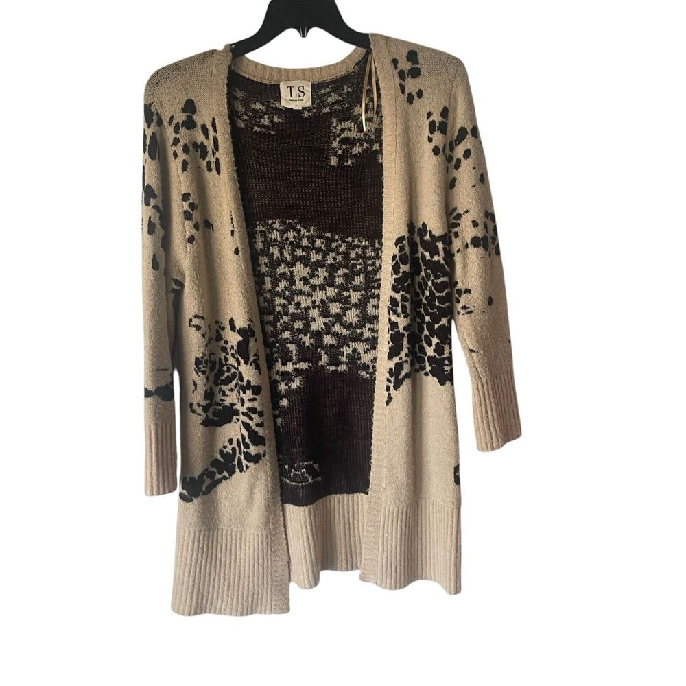 Twine And String Women's‎ Size XS Leopard Soft Open Front Cardigan Sweater
